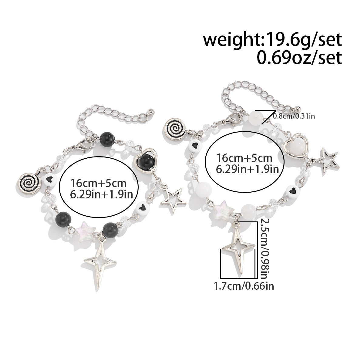 Star Pendant Bracelet For Women By Planderful Vienna Verve Imitation Pearl Dainty Jewelry