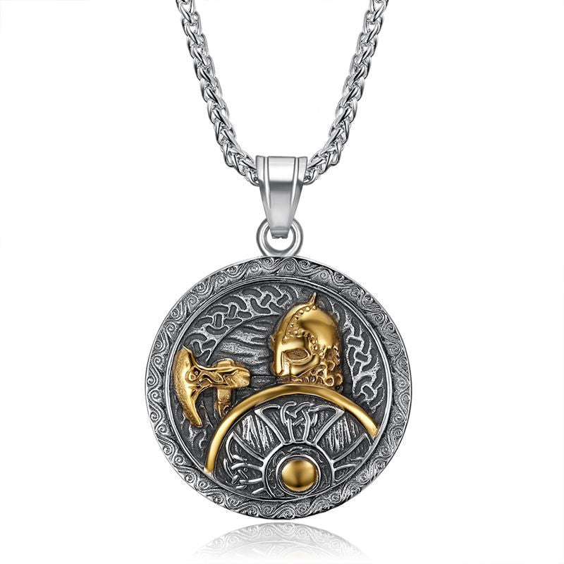 Stainless Steel Necklace - Vintage Nordic Viking Pendant