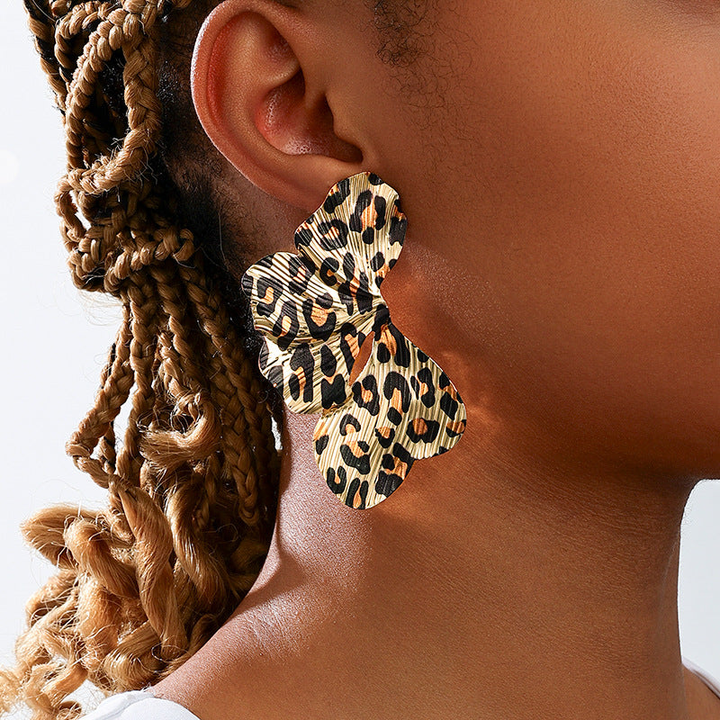 Planderful Vienna Verve Earrings – Exaggerated Leopard Print Design