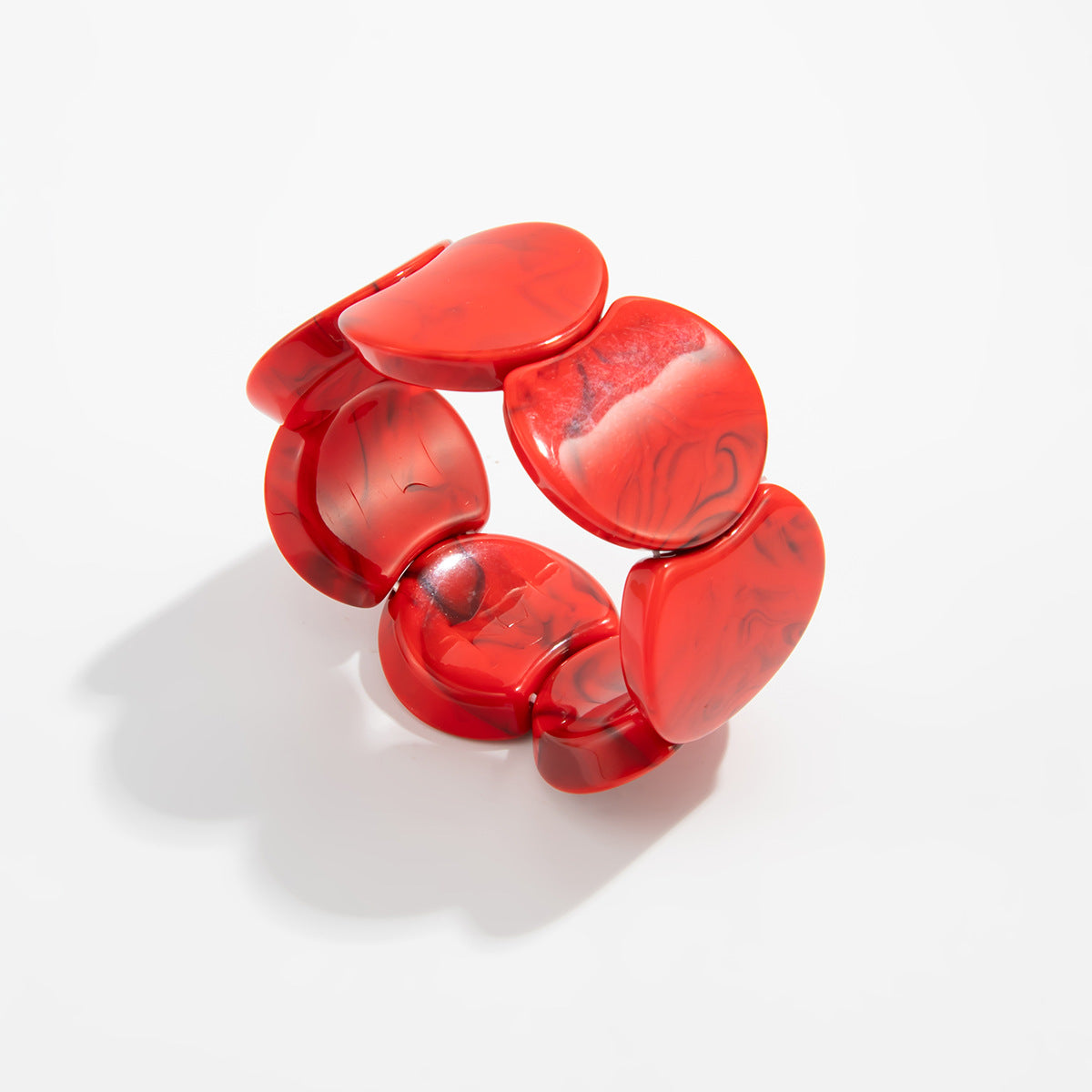 Planderful Vienna Verve Wide Crescent Geometric Elastic Bracelet For Women Retro Statement Jewelry