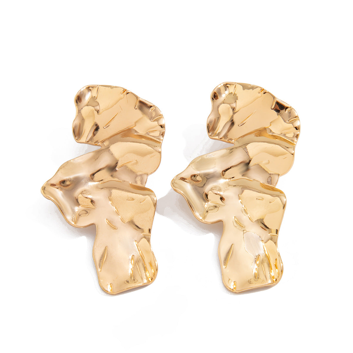 Planderful Vienna Verve Earrings – Unique Irregular Liquid Glossy Design