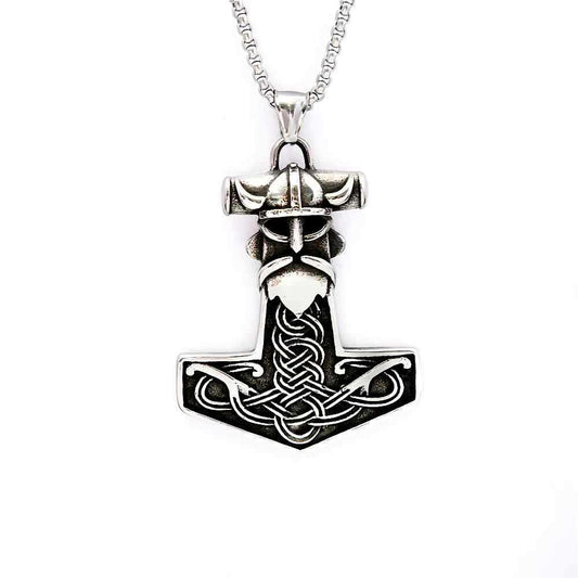 Vintage Viking Stainless Steel Pendant Necklace