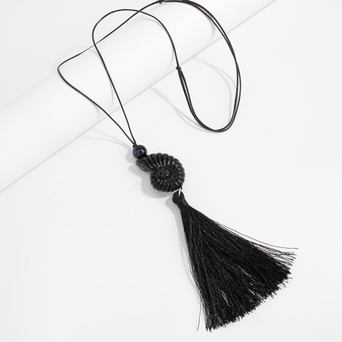 Adjustable Shell & Conch Fringe Necklace