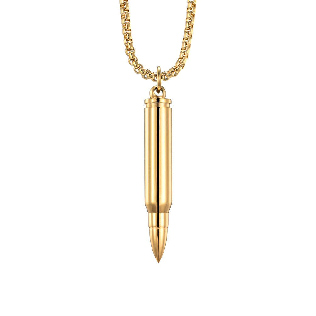 Planderful Everyday Genie Bullet Pendant Necklace With Removable Perfume Bottle Retro Punk Style For Fashion Rebels