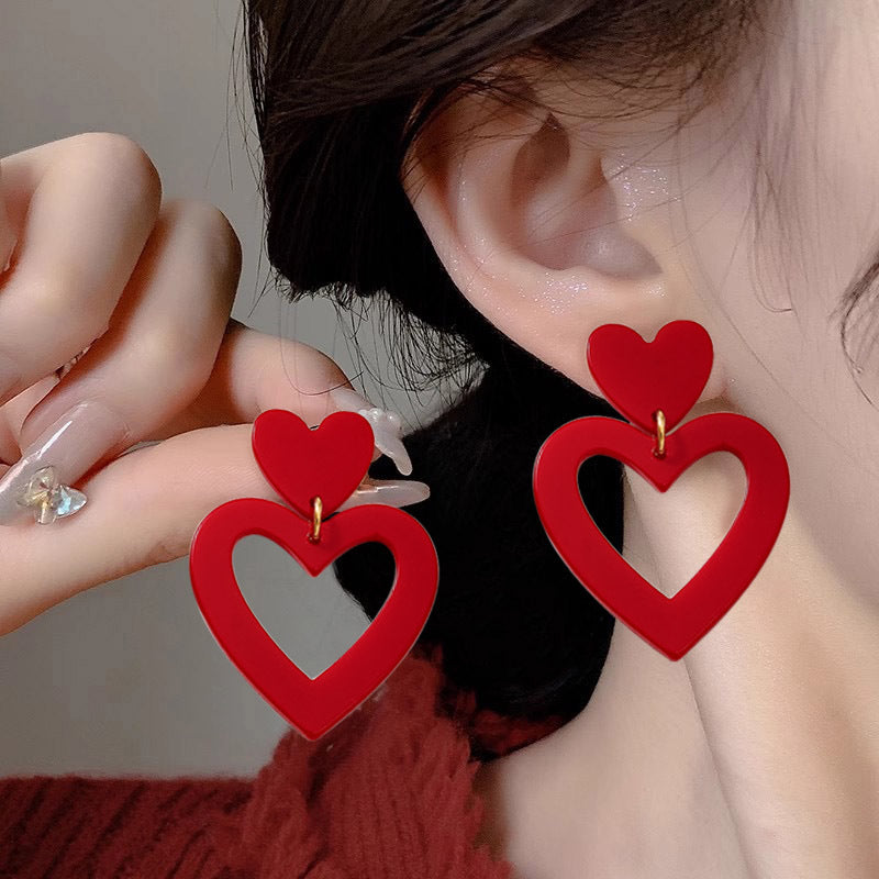 Planderful Vienna Verve Earrings – Personalized Acrylic Love Pendant Design