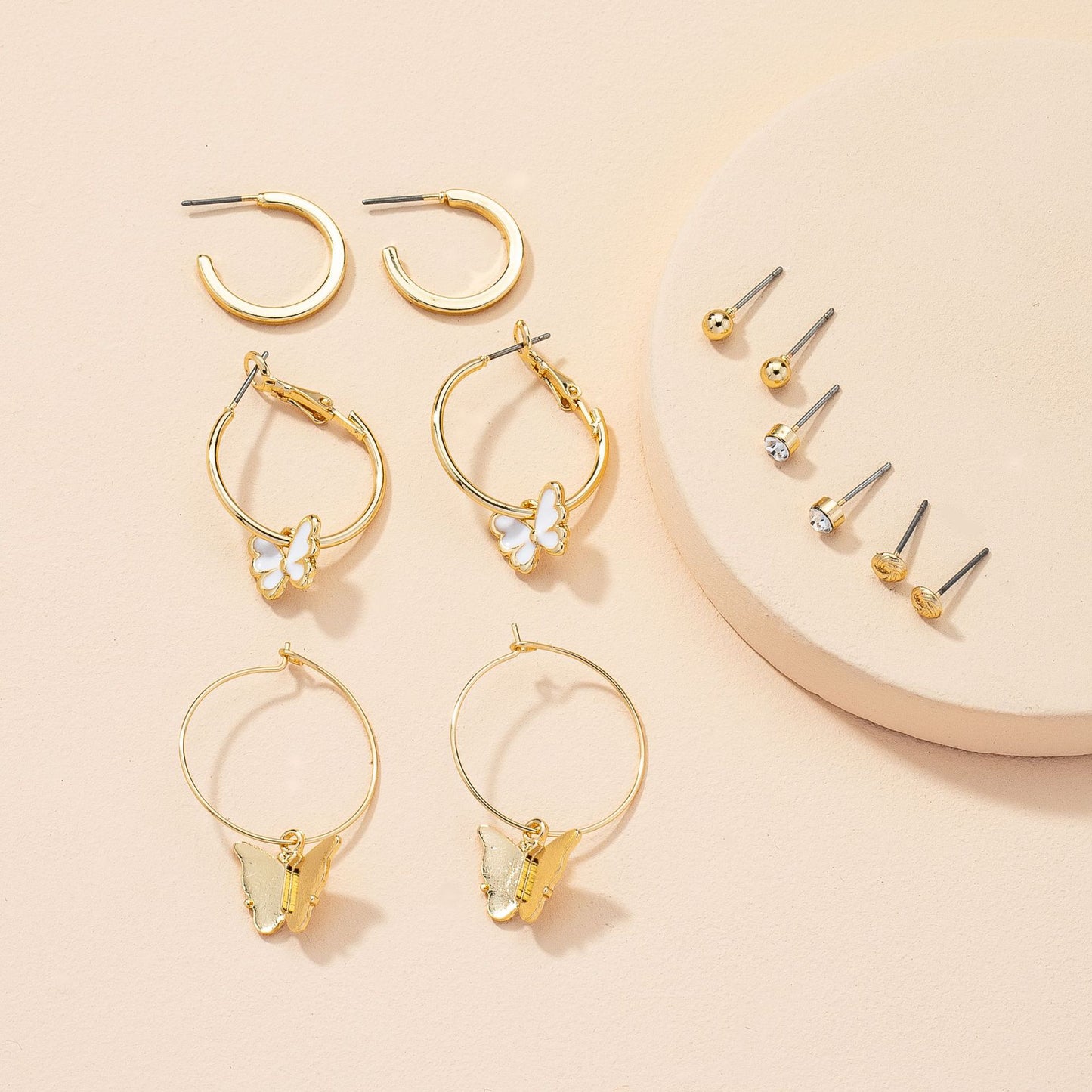 Chic Geometric Earrings Set - Vienna Verve Collection