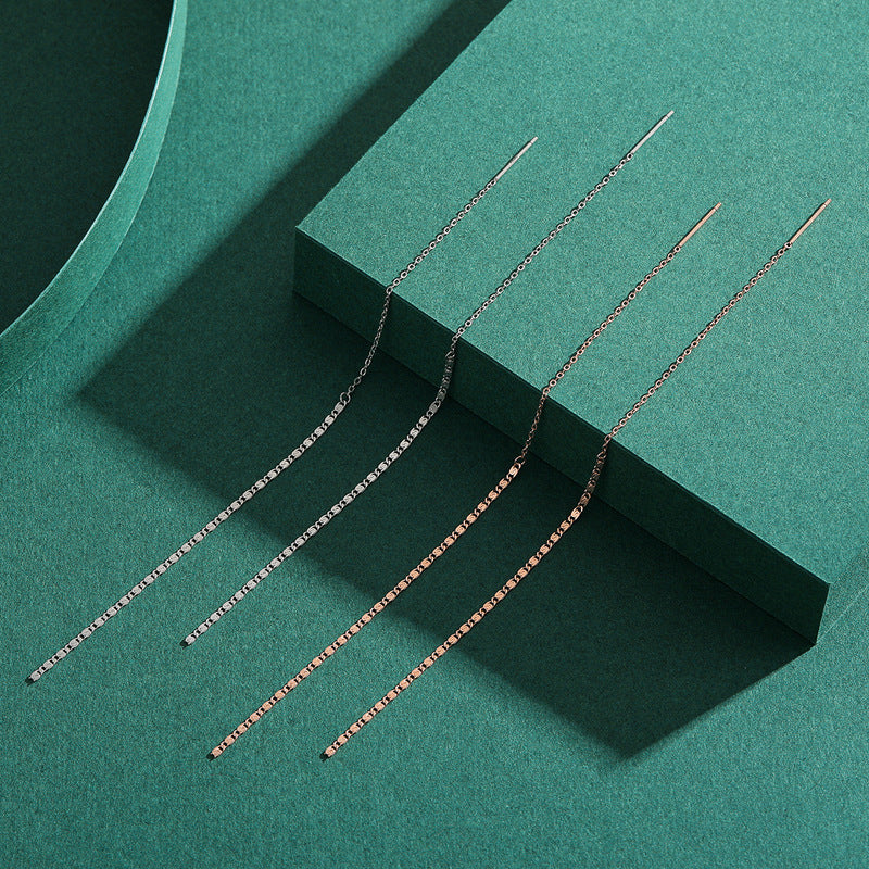 Everyday Genie Sterling Silver Cross Chain Ear Jewelry