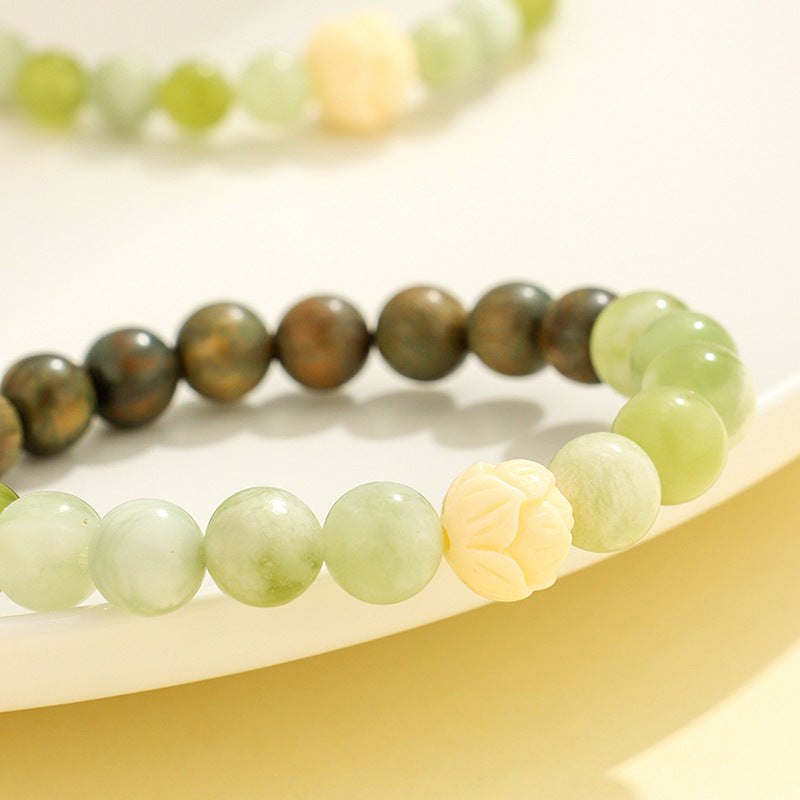 Green Sandalwood Couple Bracelet