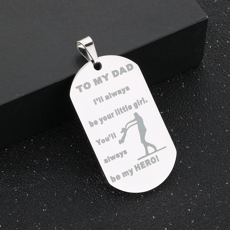 Stainless Steel Men Pendant Fathers Day Durable Planderful