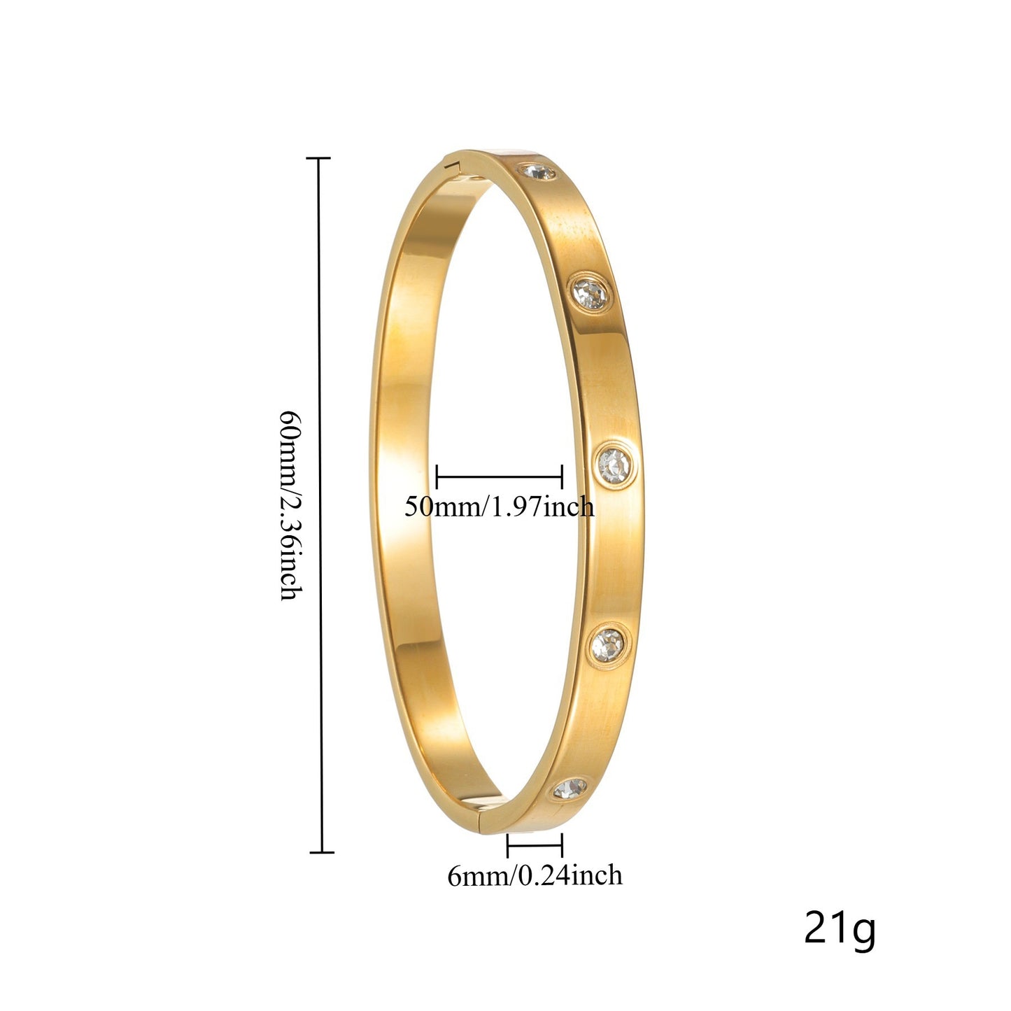 Planderful Everyday Genie Zircon Couple Bracelet Titanium Steel Unisex Luxury Gift For Couples