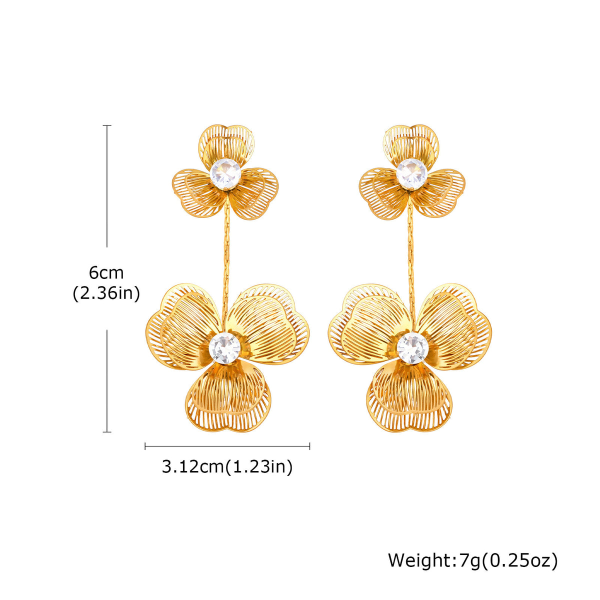Gold Floral Statement Earrings — 5 Elegant Styles
