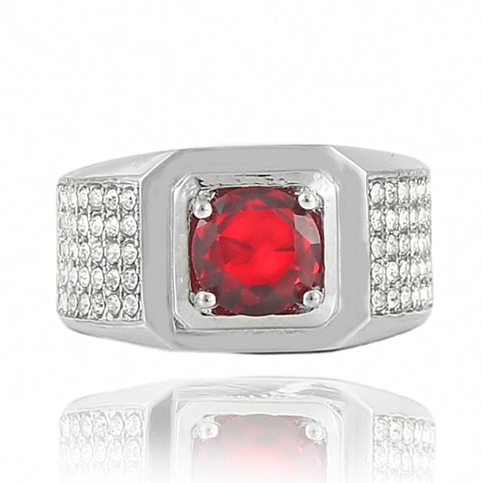 Trendy Multicolor Stone Titanium Steel Ring for Personalized Fashion - Unisex Design for Men and Women