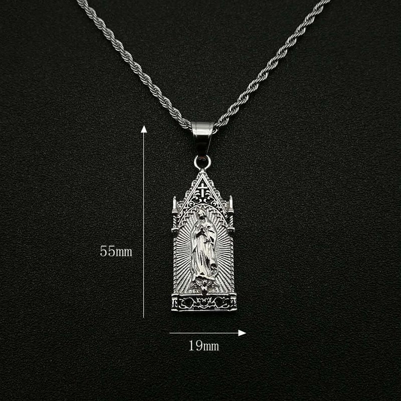 Steel Necklace – Elegant Maria Pendant Necklace