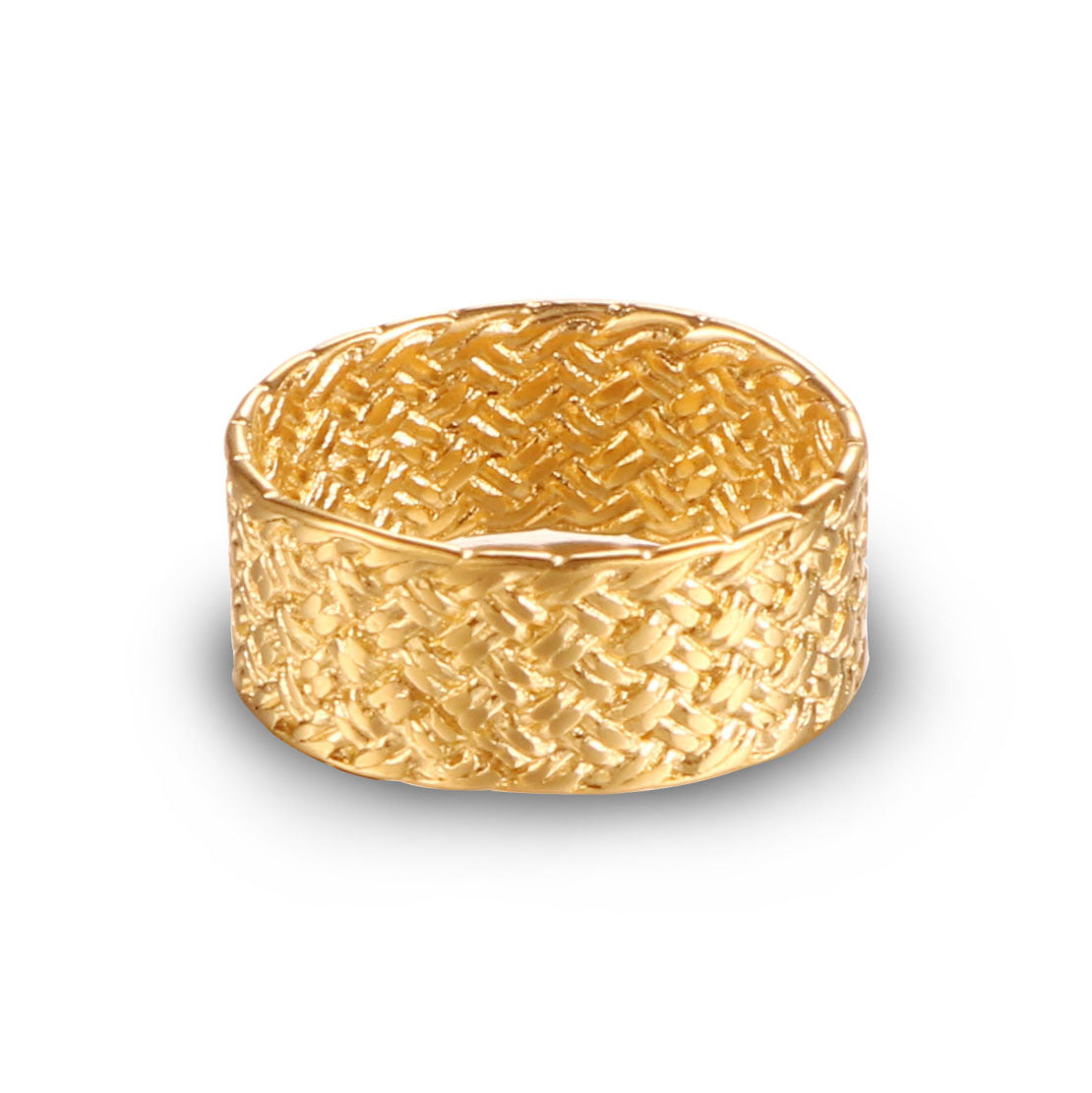 Stylish Interwoven Titanium Steel Ring for Men and Women - Personalized Modern Jewelry