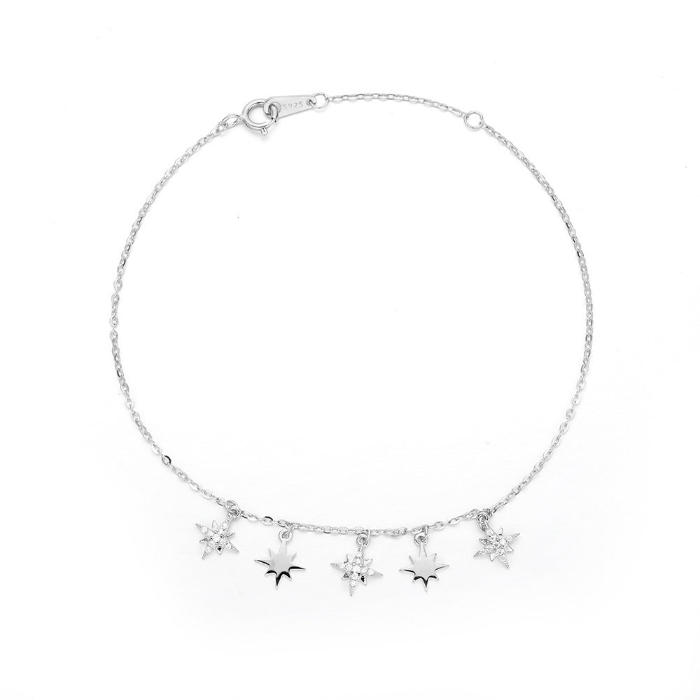 Niche Design Sense Hexagram Bracelet S925 Sterling Silver