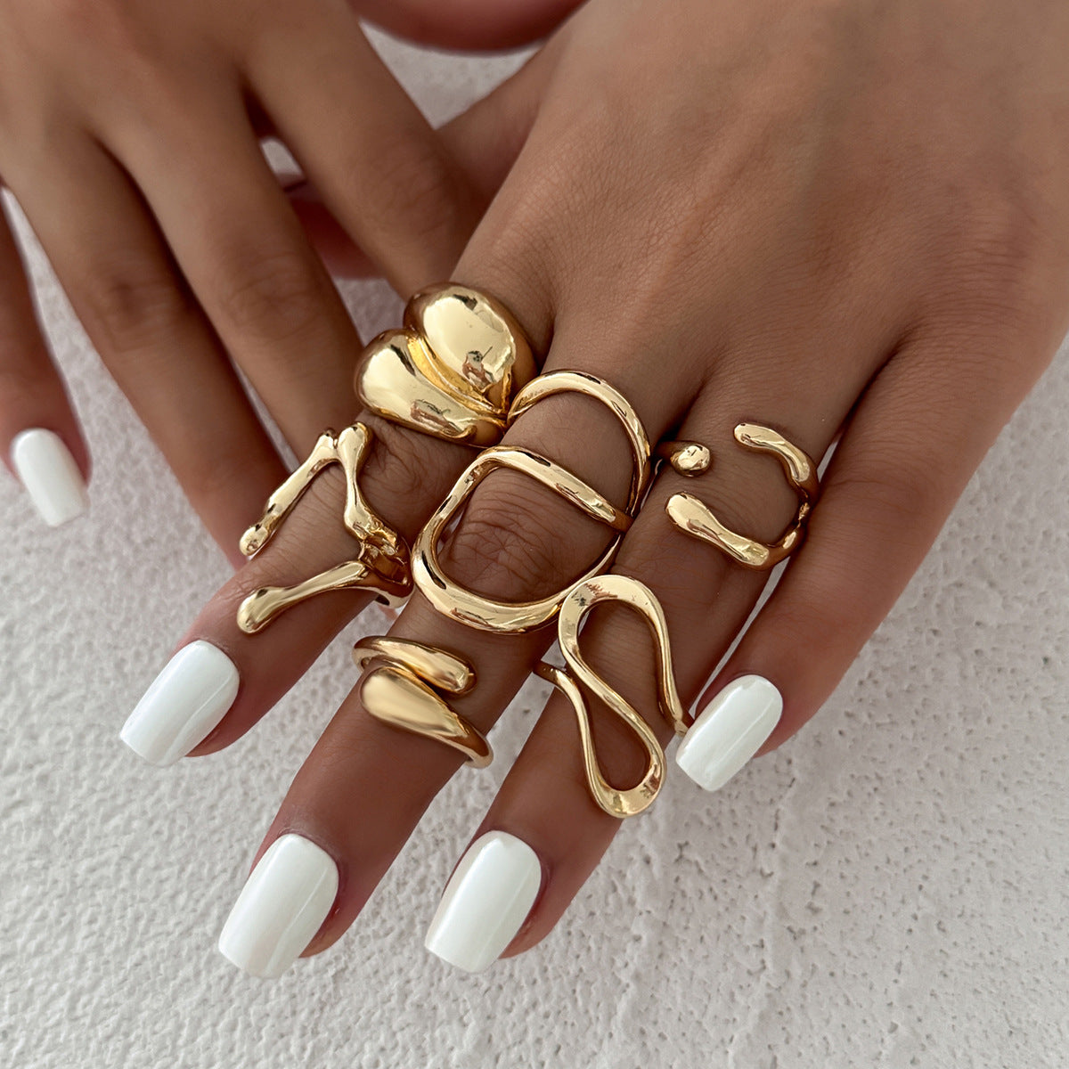 Planderful Vienna Verve Exaggerated Cross Thread Ring For Retro Geometric Statement Jewelry Unisex
