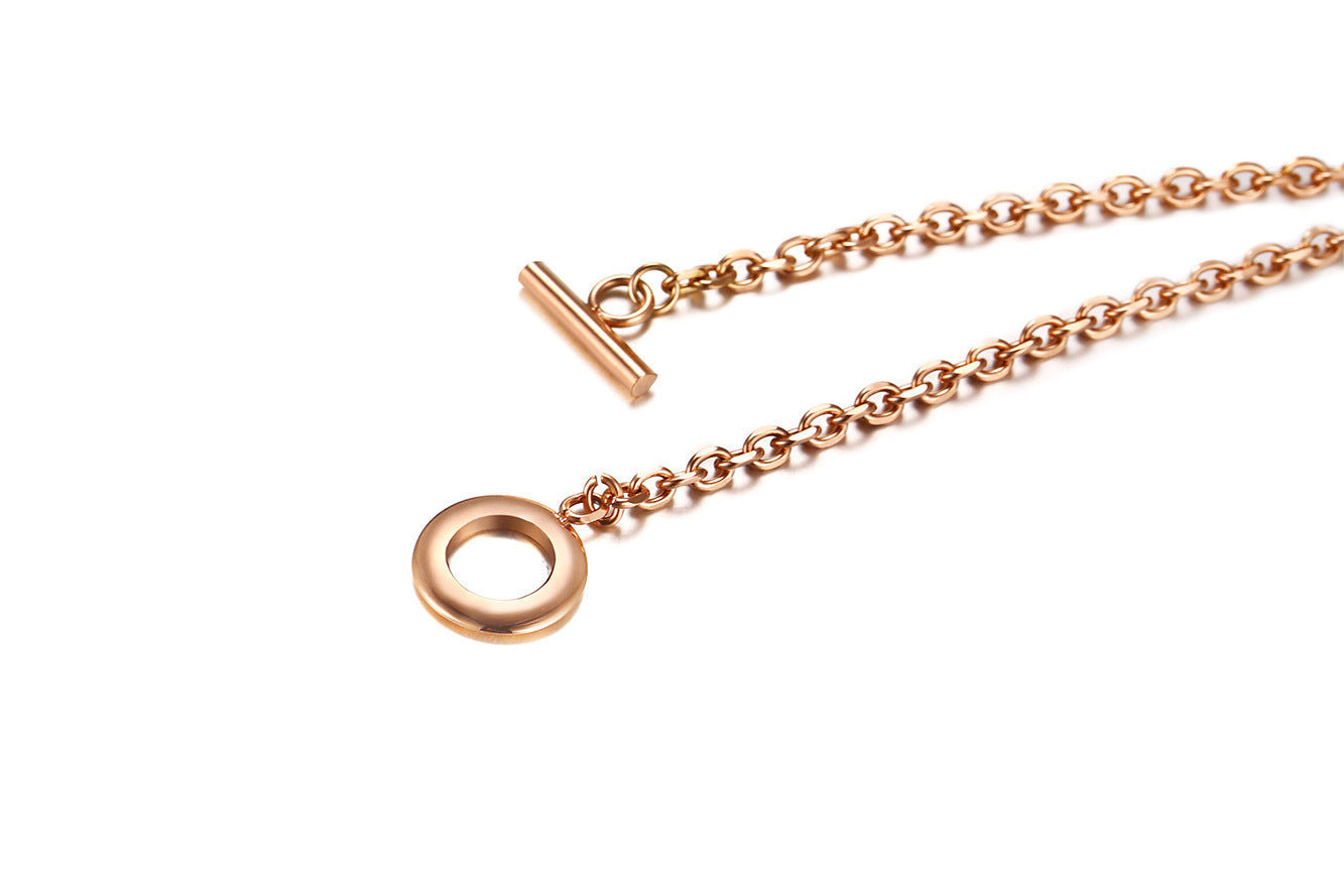 Women's Ins Wind Titanium Steel Bracelet Rose Gold Jewelry