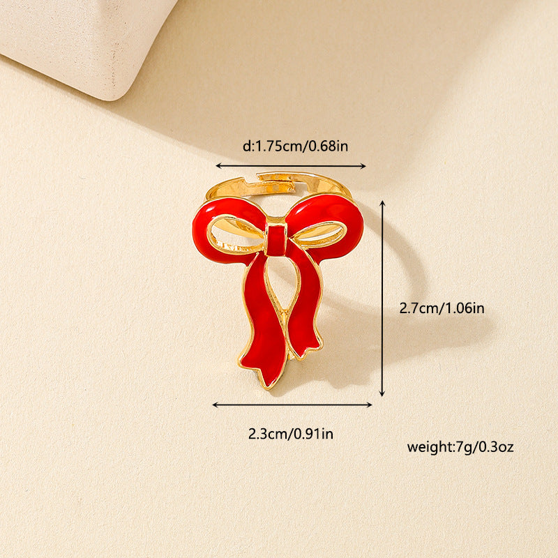 Fashionable Black Bow Ring for Women by Planderful