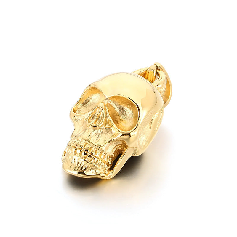 Planderful Ghost Head Pendant for Men Stainless Steel