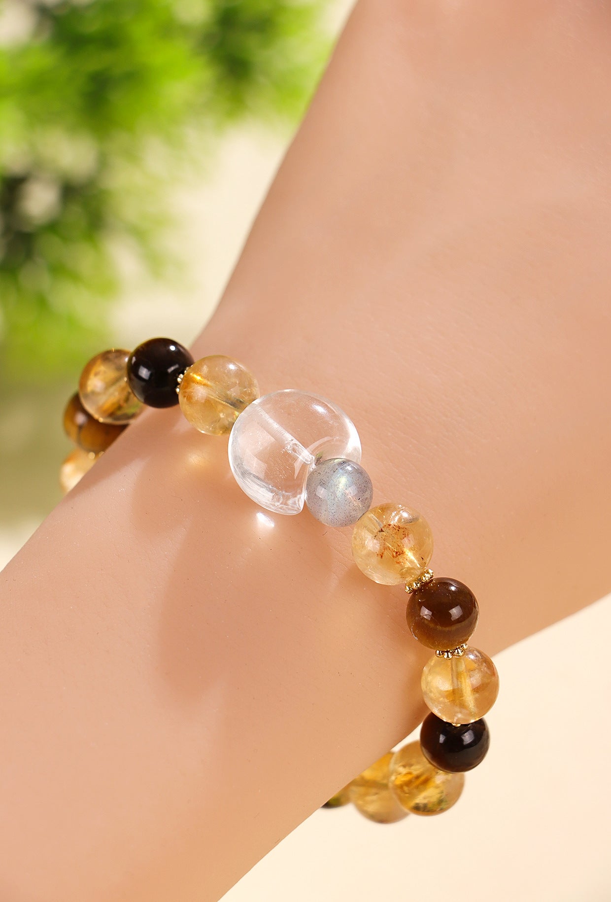 Planderful Fortune's Favor Bracelet – Natural Huangta Crystal Beads for Good Luck