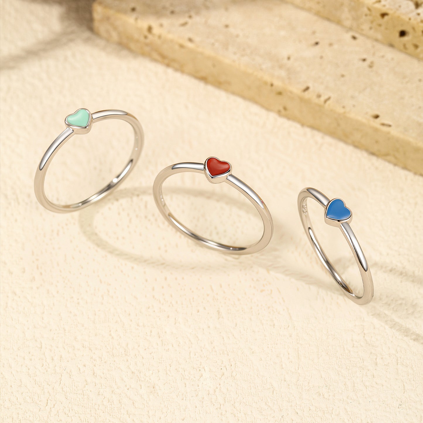 Planderful Everyday Genie Peach Heart Enamel Ring – Sweet and Girly Design