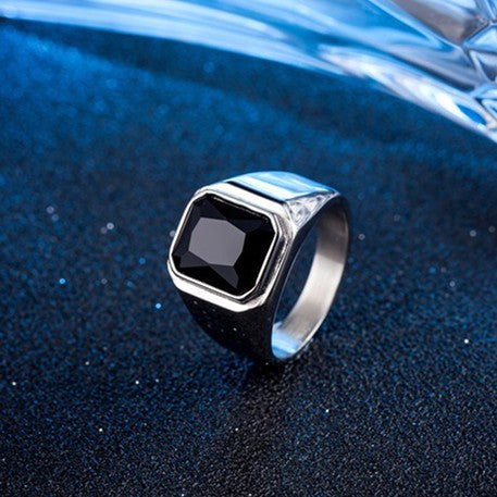 Planderful Minimalist Zircon Ring Titanium Steel Unisex for Men and Women Durable Everyday Jewelry