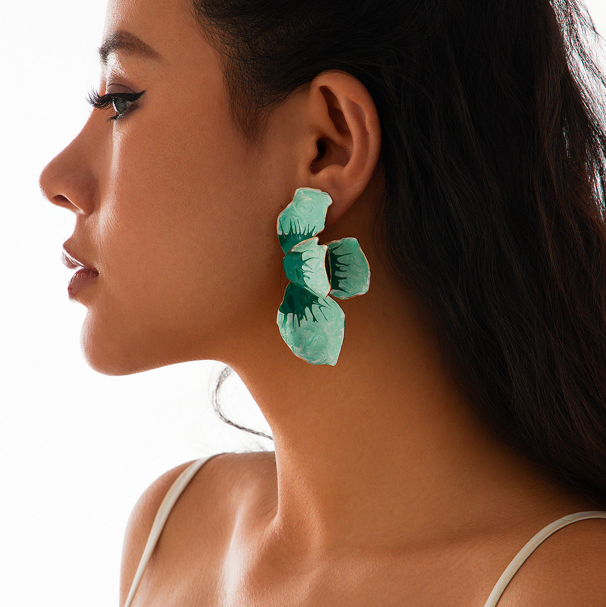 Planderful Vienna Verve Stud Earrings For Women Versatile Metal Statement Jewelry