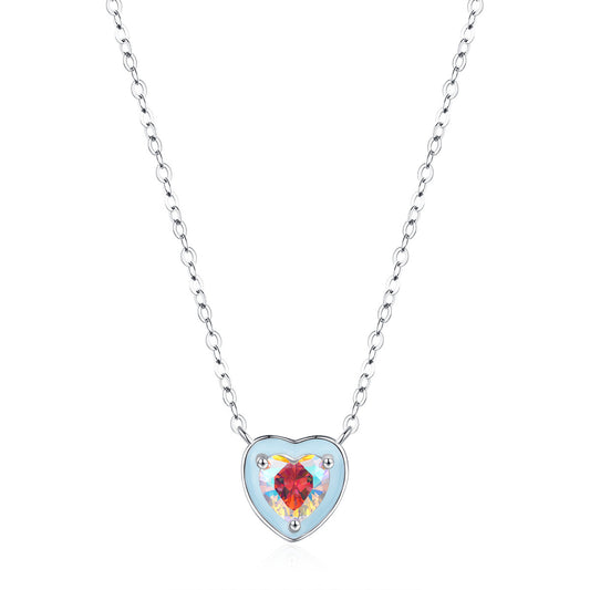 Elegant Gradient Zircon Sterling Silver Necklace