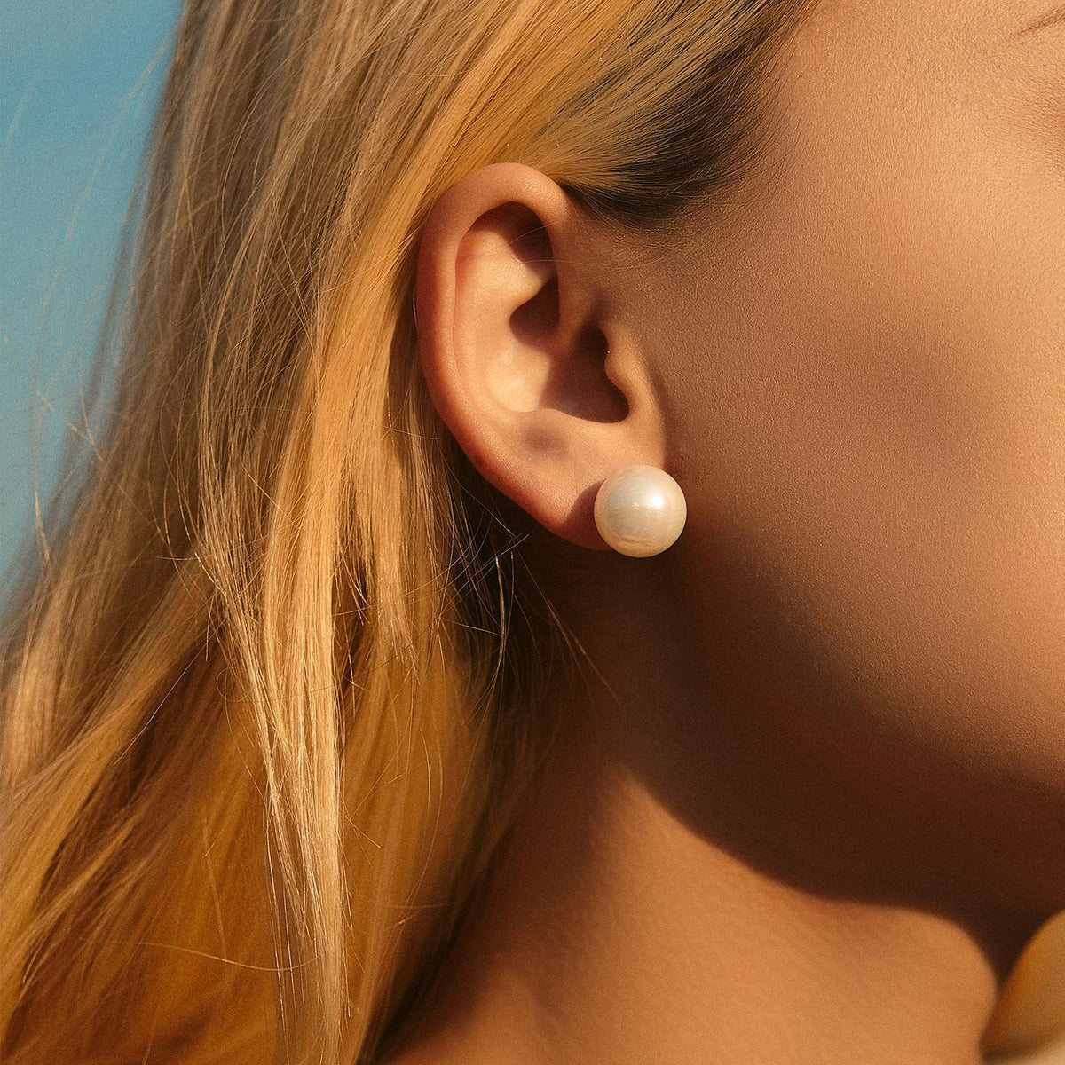 925 Sterling Silver Pearl Stud Earrings