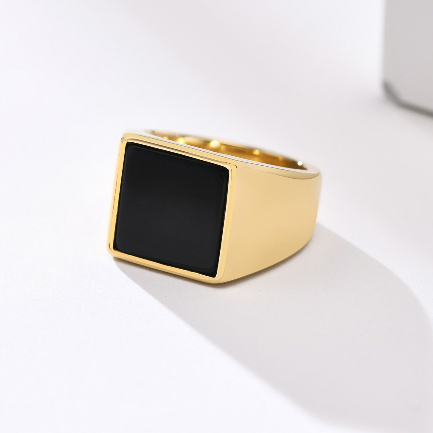 Jewelry Stainless Steel Epoxy Geometric Ring for Men