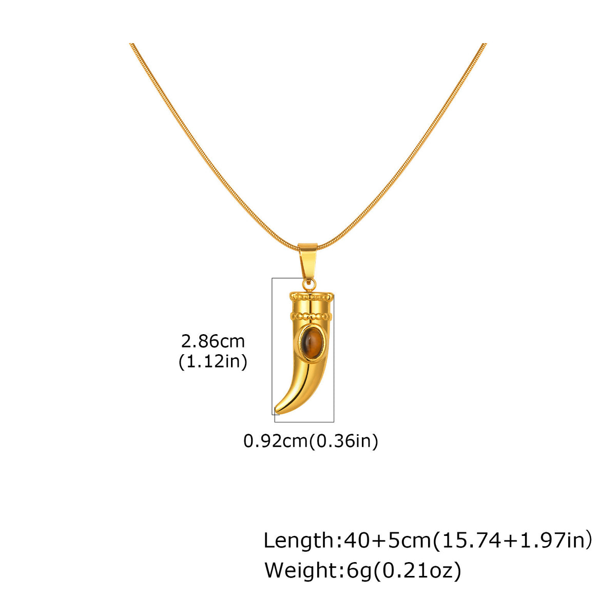 Fatima Hand Tiger Stainless Steel Pendant