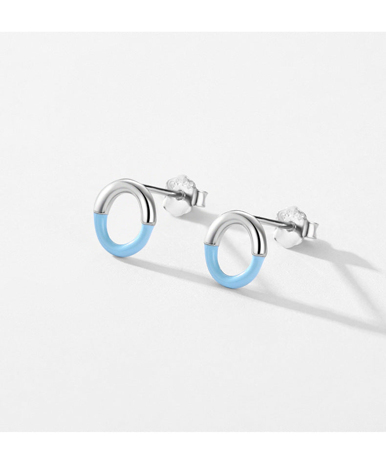 Elegant 925 Sterling Silver Geometric Drop Earrings for Stylish Women