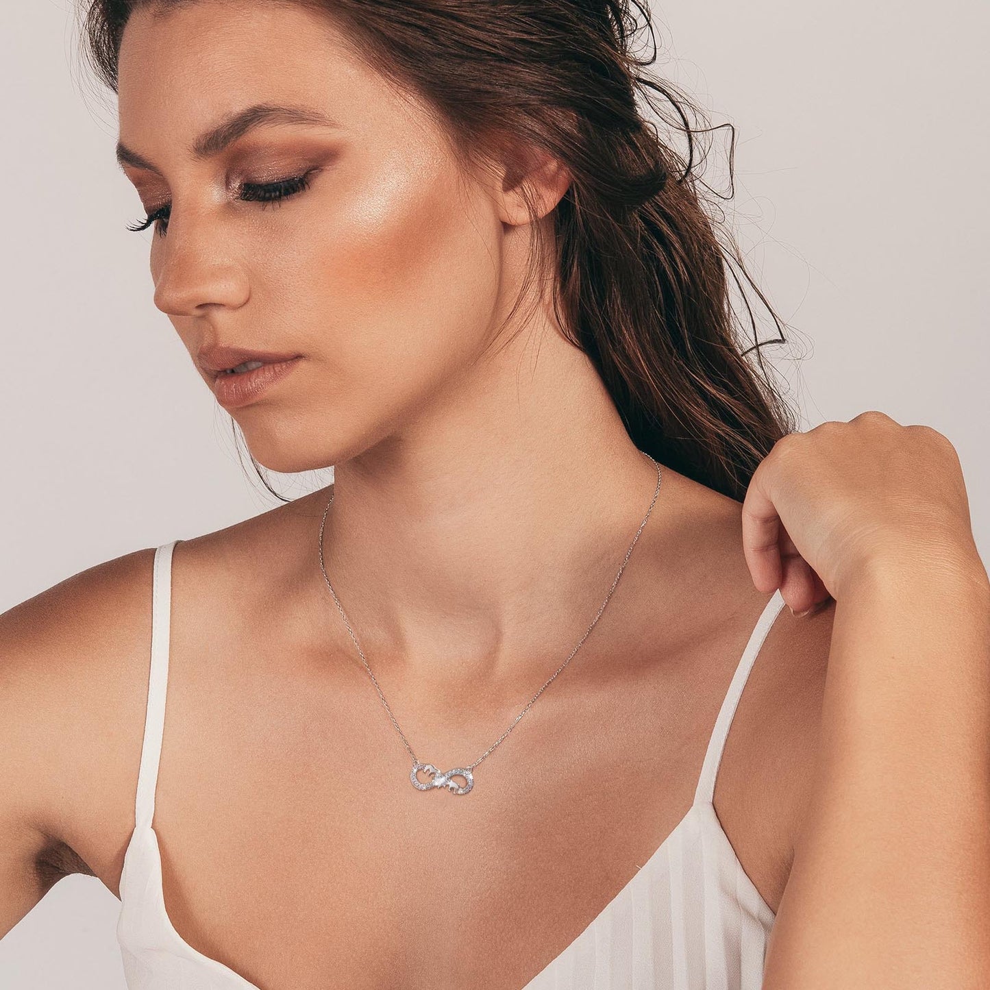 Copper Mother's Day Gift Love Infinity Elephant MOM Necklace