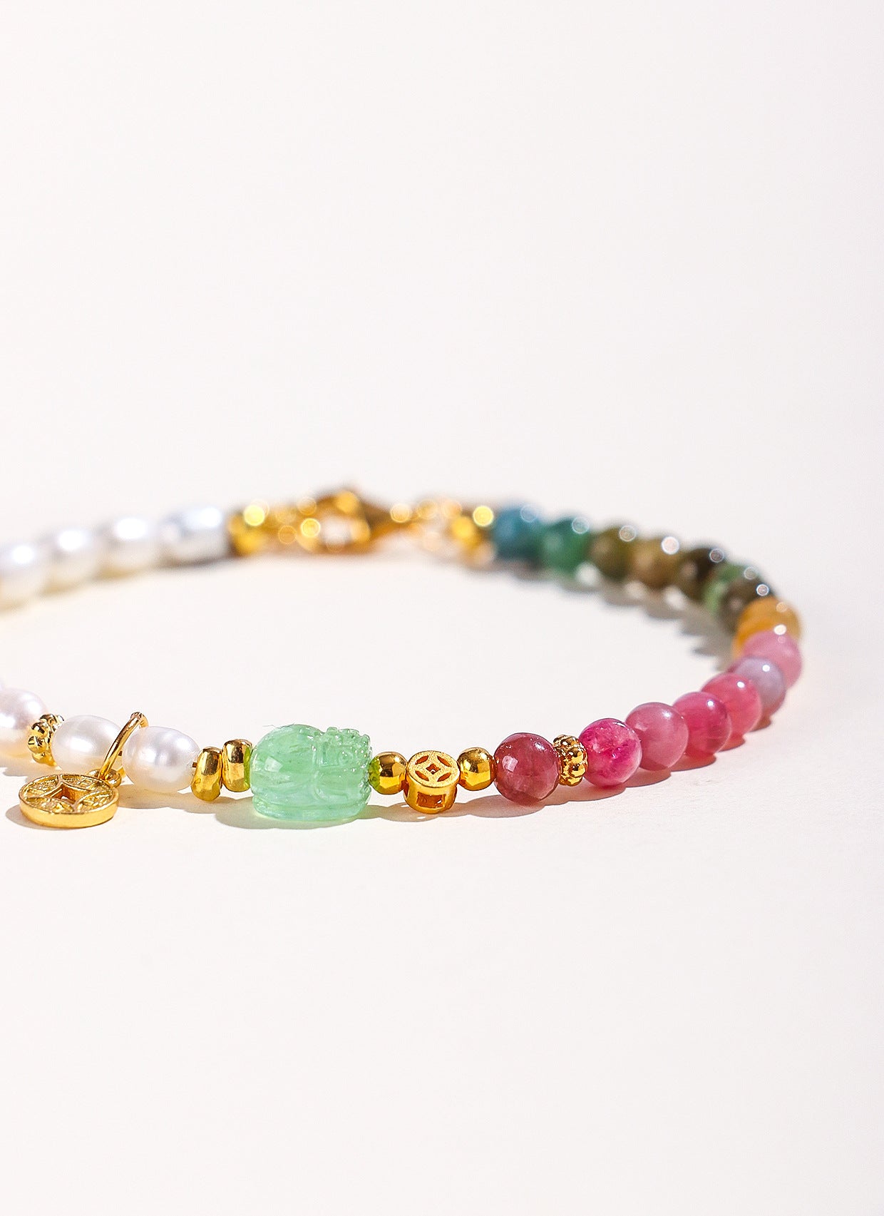 Planderful Fortune's Favor Bracelet – Freshwater Pearl and Tourmaline Design