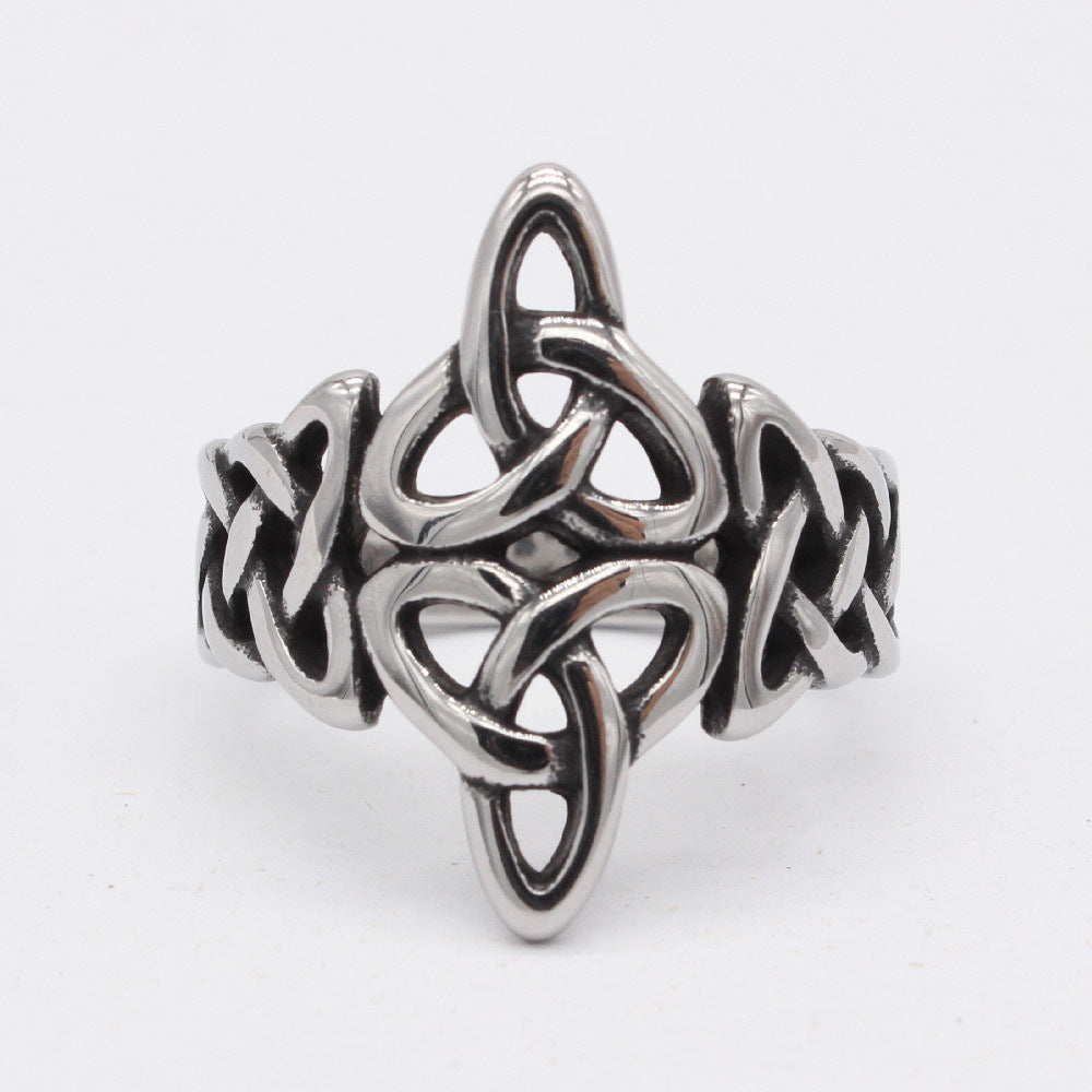 Planderful Titanium Steel Ring Unisex Viking Celtic Totem Protection Statement Bold Durable For Men And Women