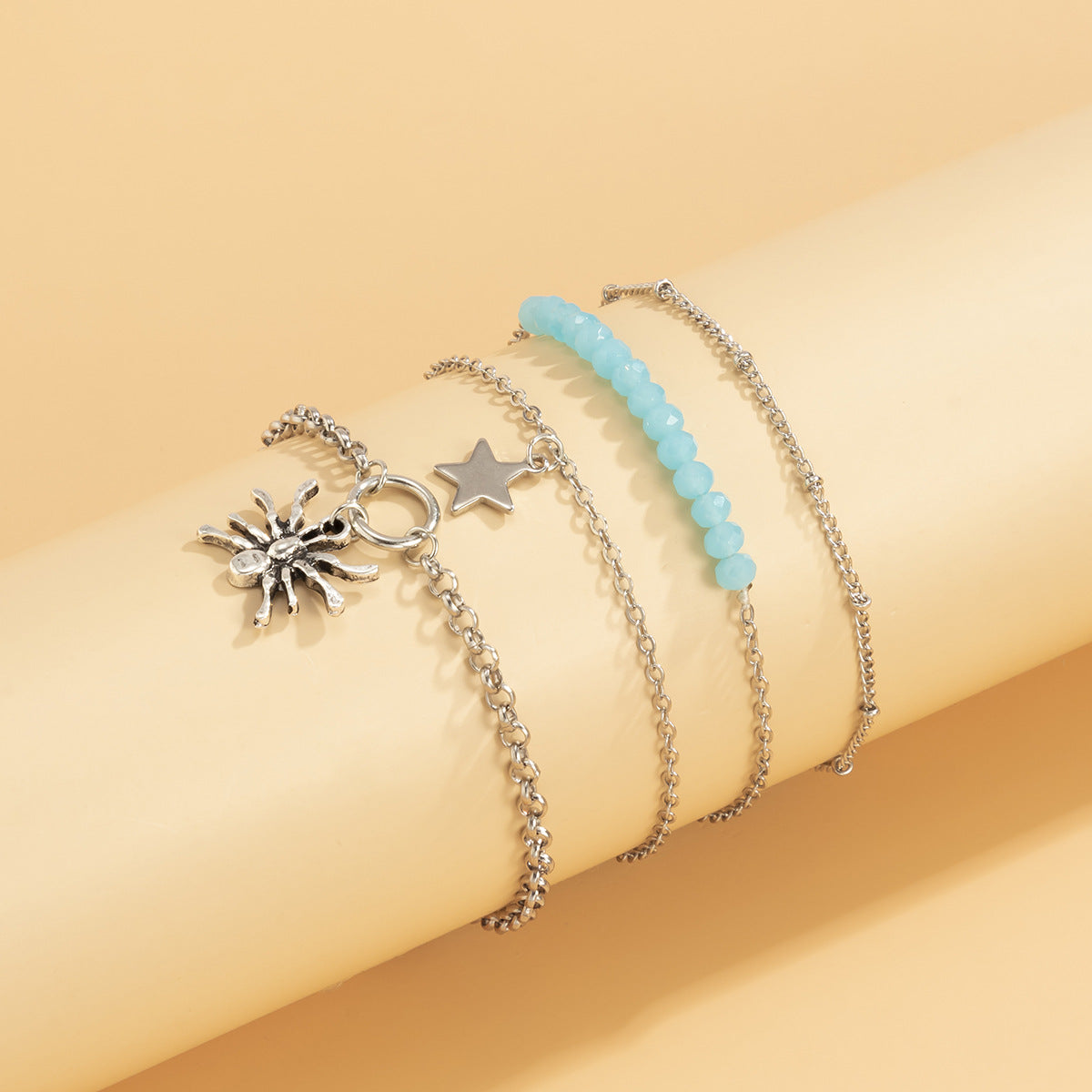 Planderful Crystal Spider Bracelet Multi Layered Chain For Edgy Punk Fashion Lovers Statement Accessory