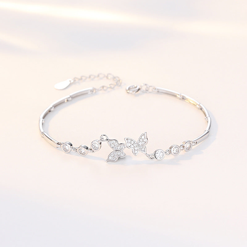Butterfly Star 925 Sterling Silver Women's Bracelet