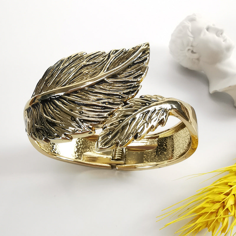 Smear Leaf Metal Bracelet from Vienna Verve Collection