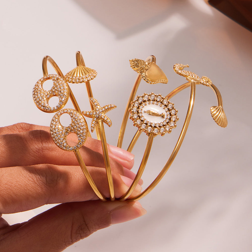 Planderful Everyday Light Luxury Zircon Geometric Bracelet