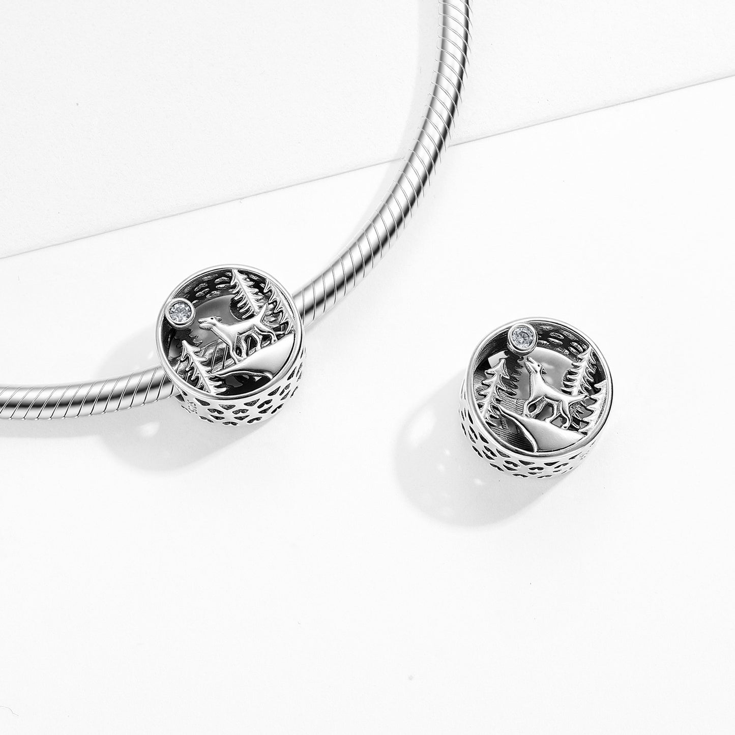 Planderful Jewelry Sterling Silver Beaded Pendant Bracelet With Oxidized Beads For DIY Jewelry