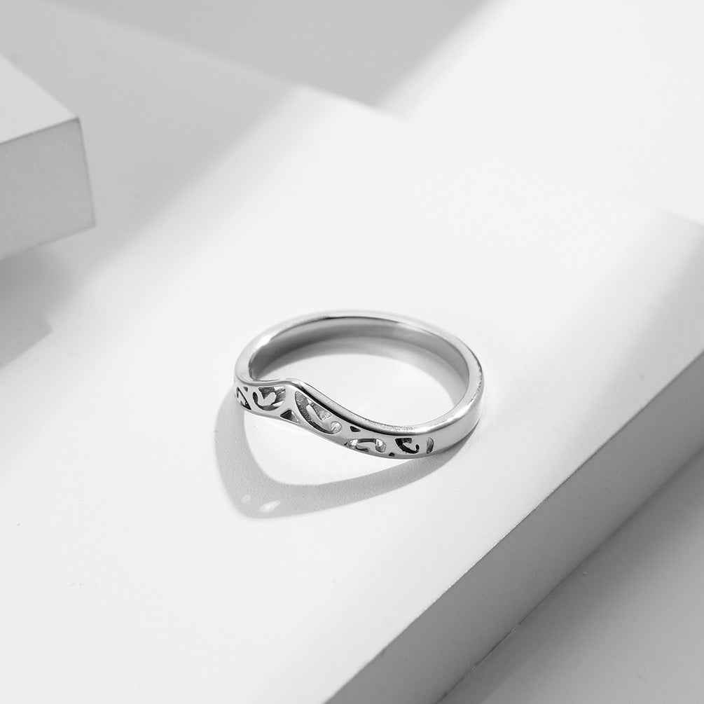 Planderful Celtic Knot Heart Ring For Women Elegant Hollow Design Engagement Jewelry Sizes 5 To 12