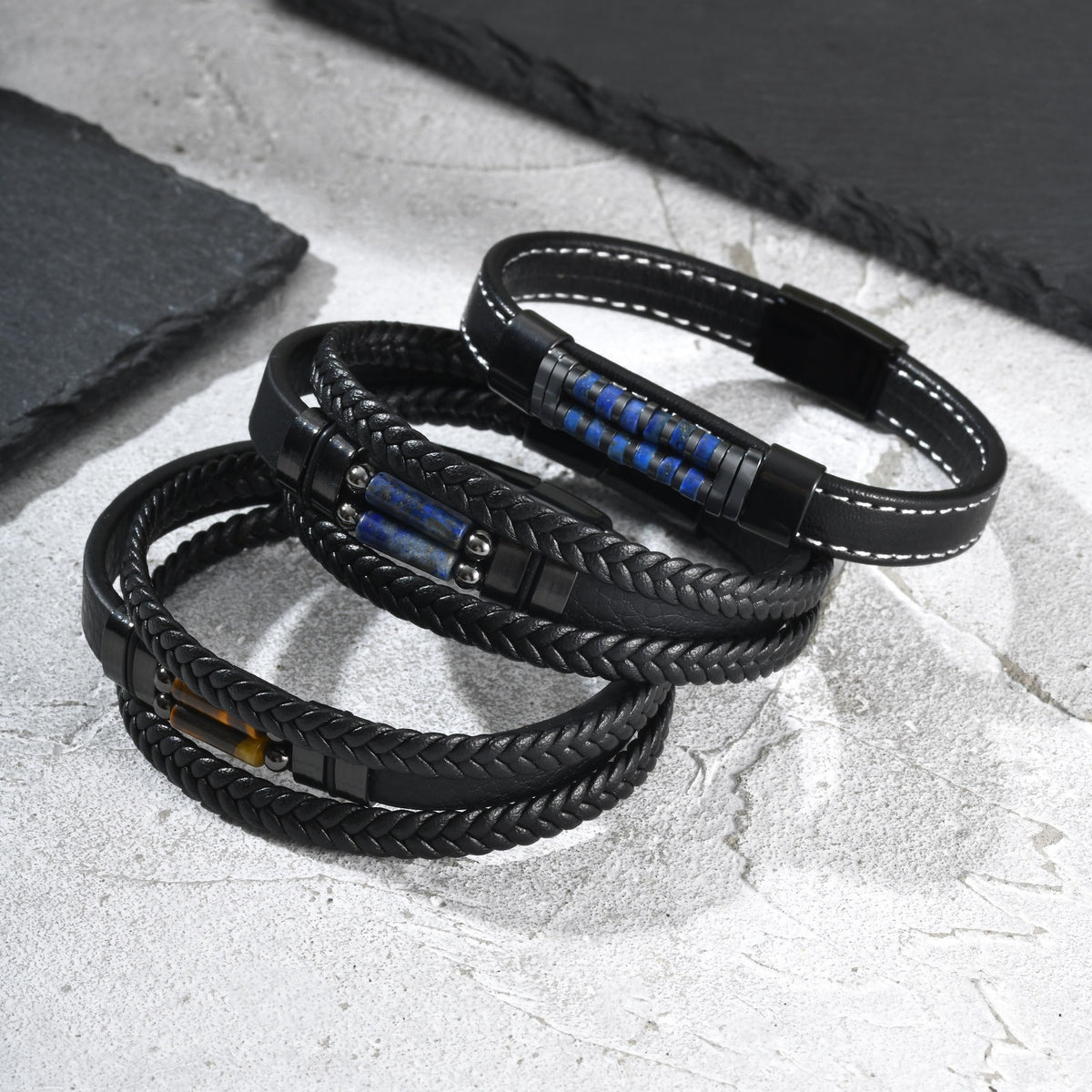 Lapis Lazuli Stainless Steel Bracelet
