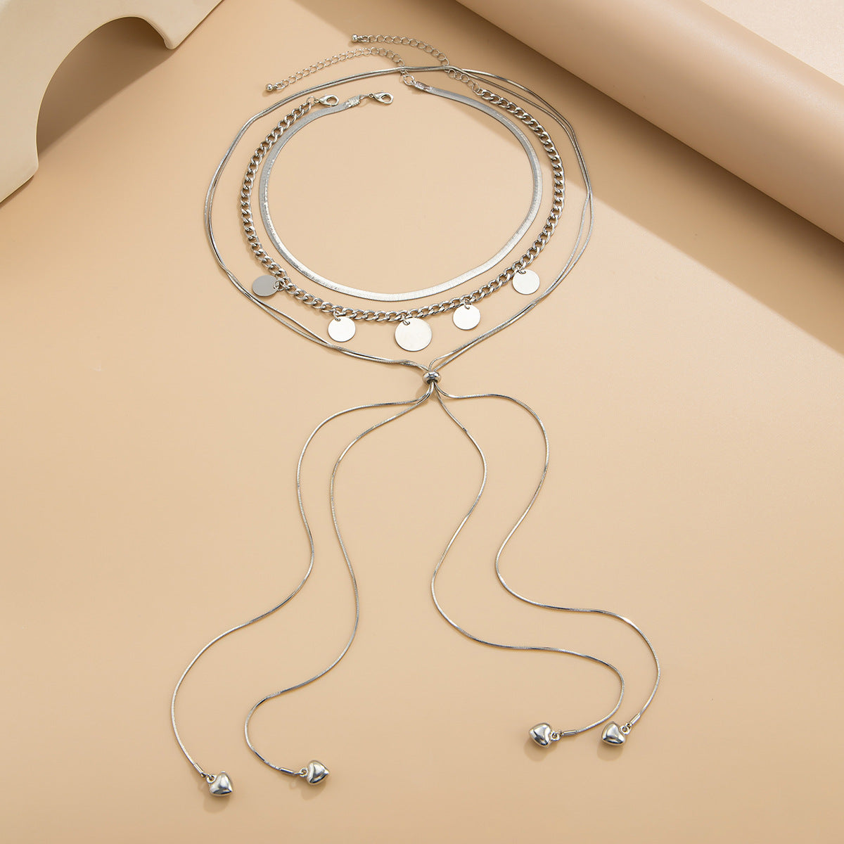 Planderful Vienna Verve Necklace – Simple Love-Shaped Design with Fringed Details