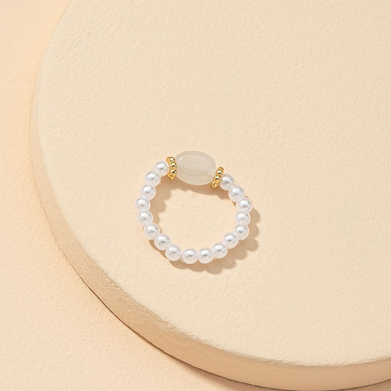 Wholesale Pearl Stone Ring - Vienna Verve Collection