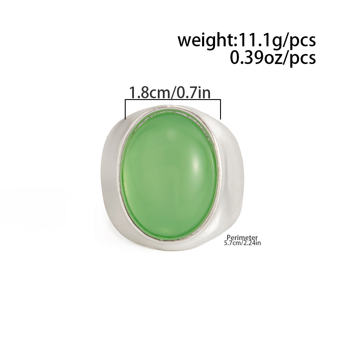 Planderful Vienna Verve Bold Geometric Resin Stone Square Ring for Women Large Wide Surface Statement Jewelry