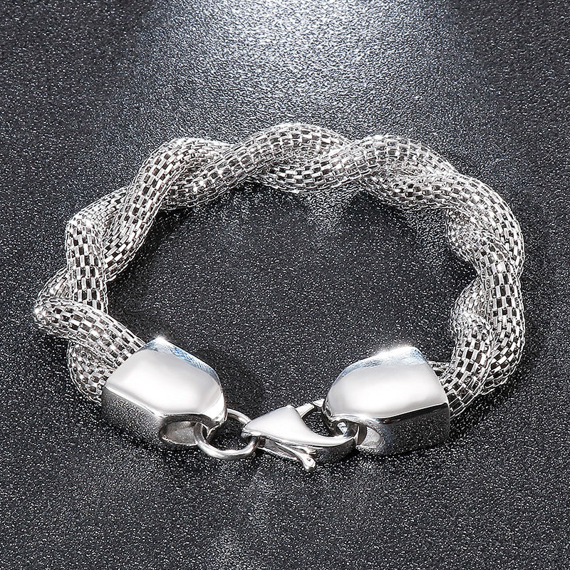 Elegant Men's Snake Bone Chain Bracelet - Japanese and Korean Inspired Stainless Steel Jewelry