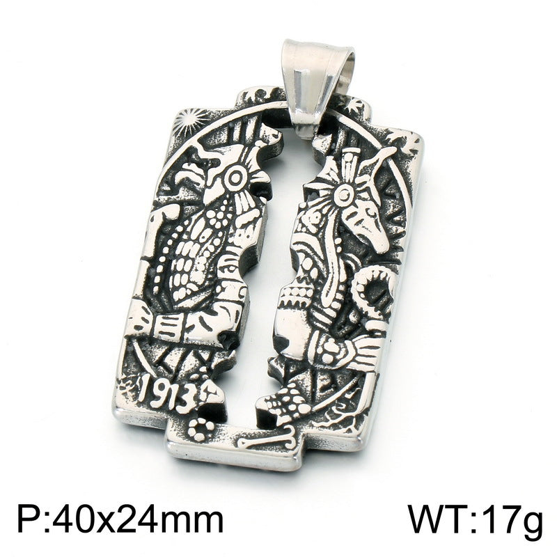 Ancient Egyptian Mythological Guardian Angel Necklace – Double Eagle Wings – Eye Of