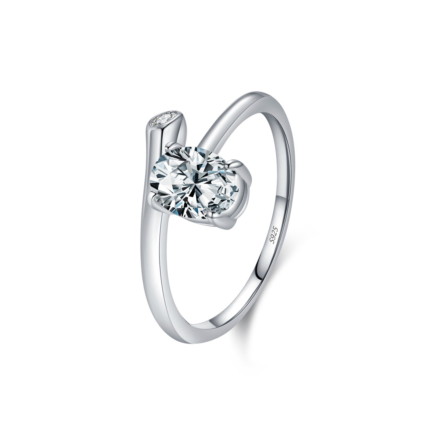 Planderful Everyday Genie Oval Ring – Irregular Simple Design with Shiny Zircon