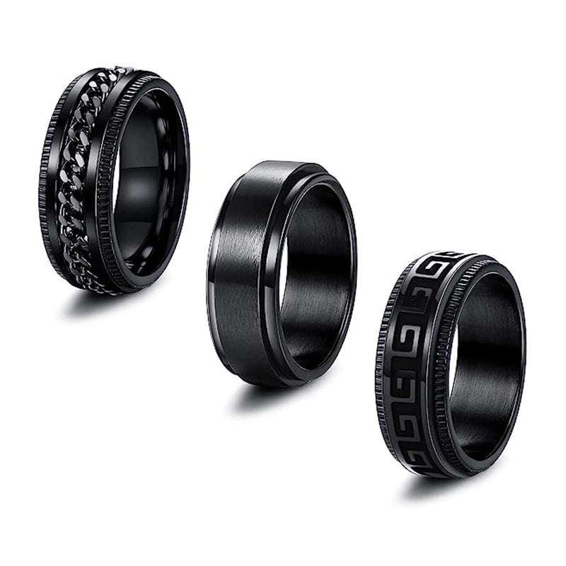 Planderful Everyday Genie Rotatable Titanium Steel Ring For Men And Women Unisex Protection Statement