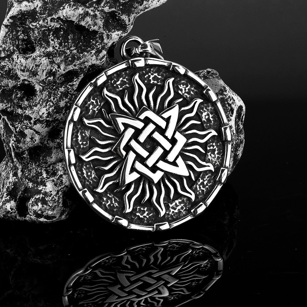 Planderful Viking Pendant Necklace For Men In Titanium Steel With Personalized Slavic Charm Rugged Everyday Gift